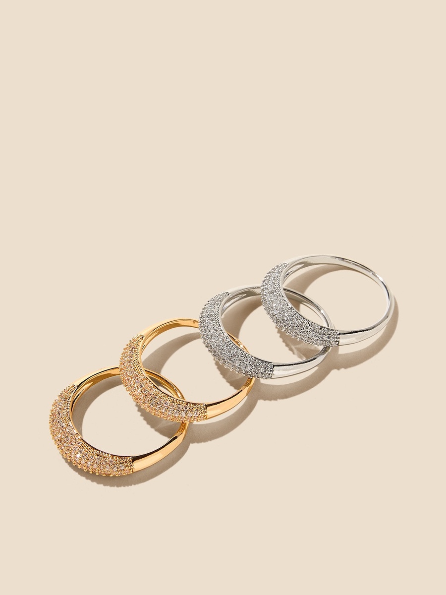 Pack of 4 - Embellished Ring