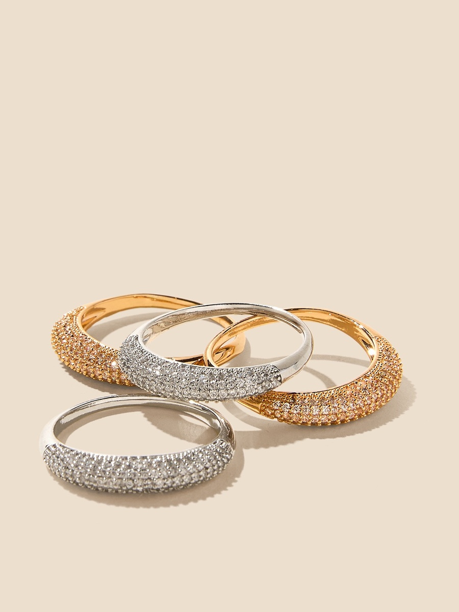 Pack of 4 - Embellished Ring