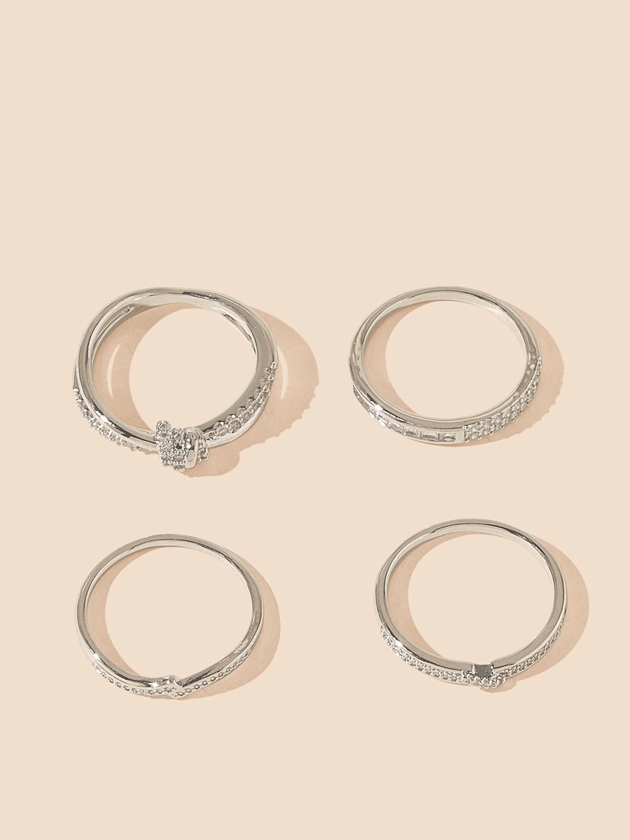 Pack of 4 - Embellished Ring