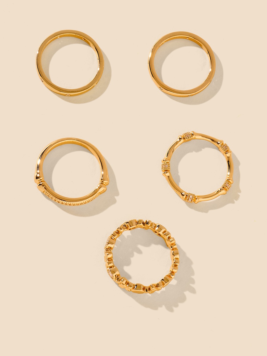 Pack of 5 - Embellished Ring