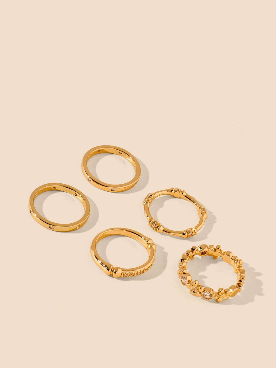 Pack of 5 - Embellished Ring