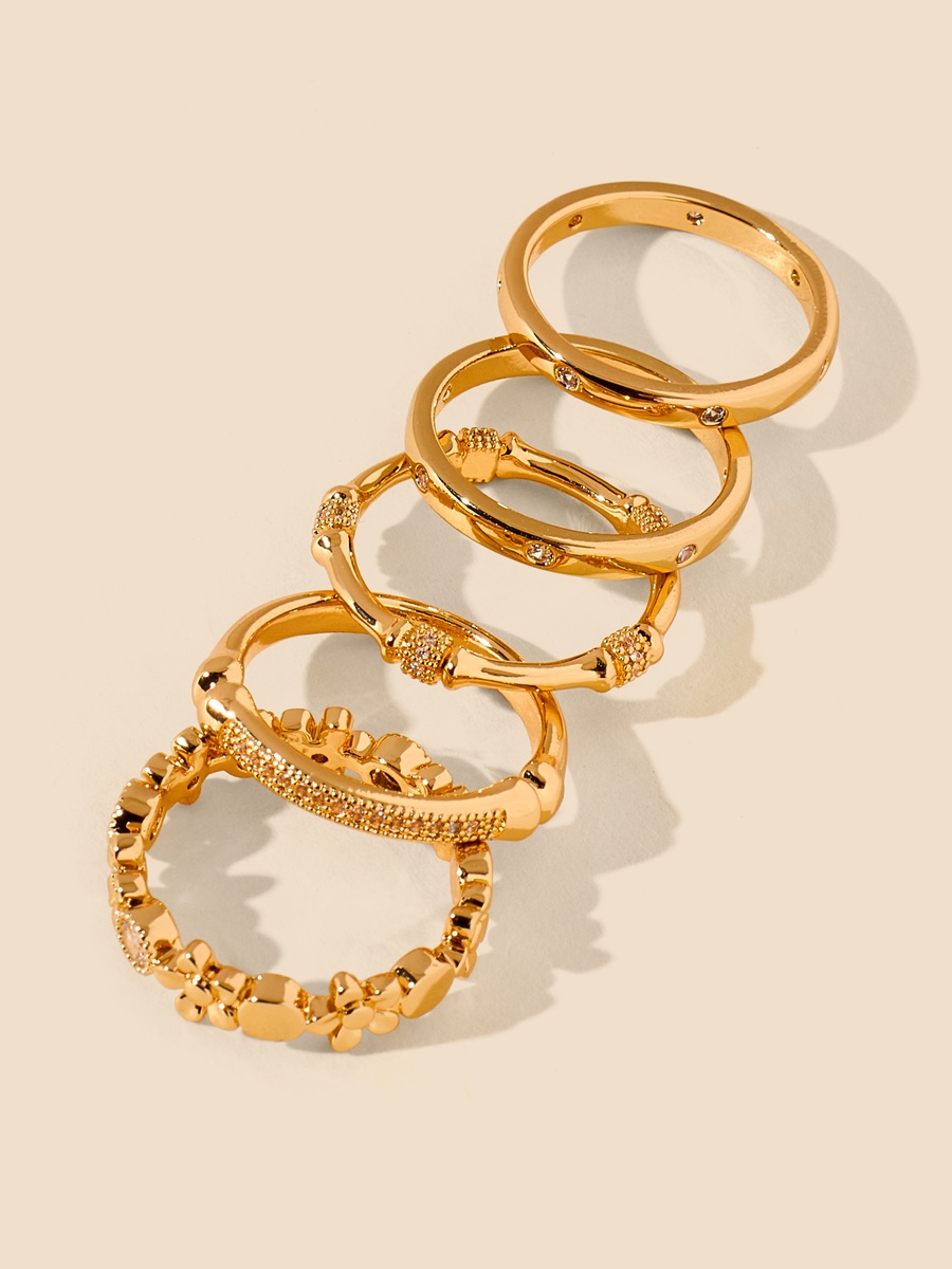 Pack of 5 - Embellished Ring