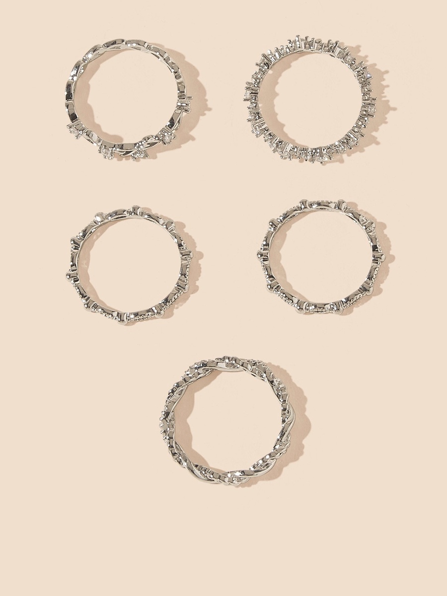 Pack of 5 - Embellished Ring