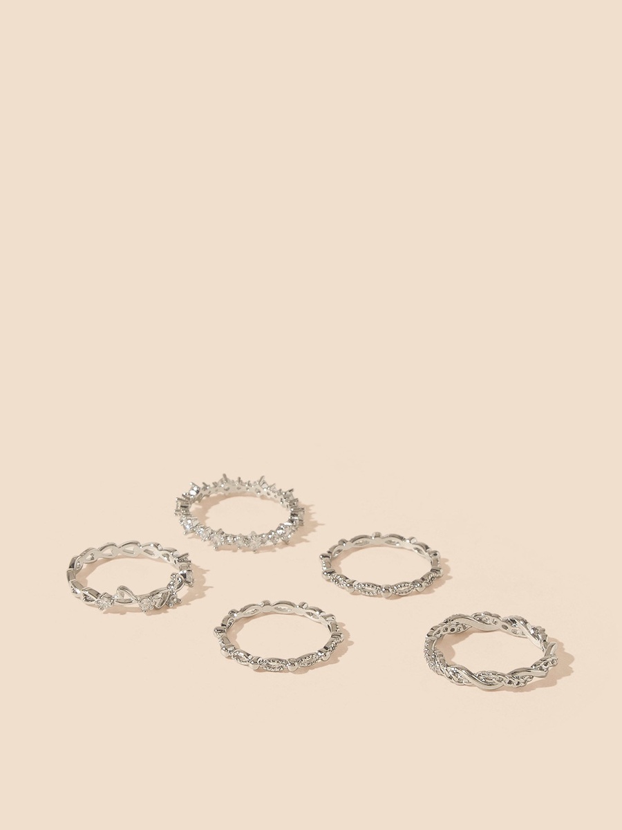 Pack of 5 - Embellished Ring