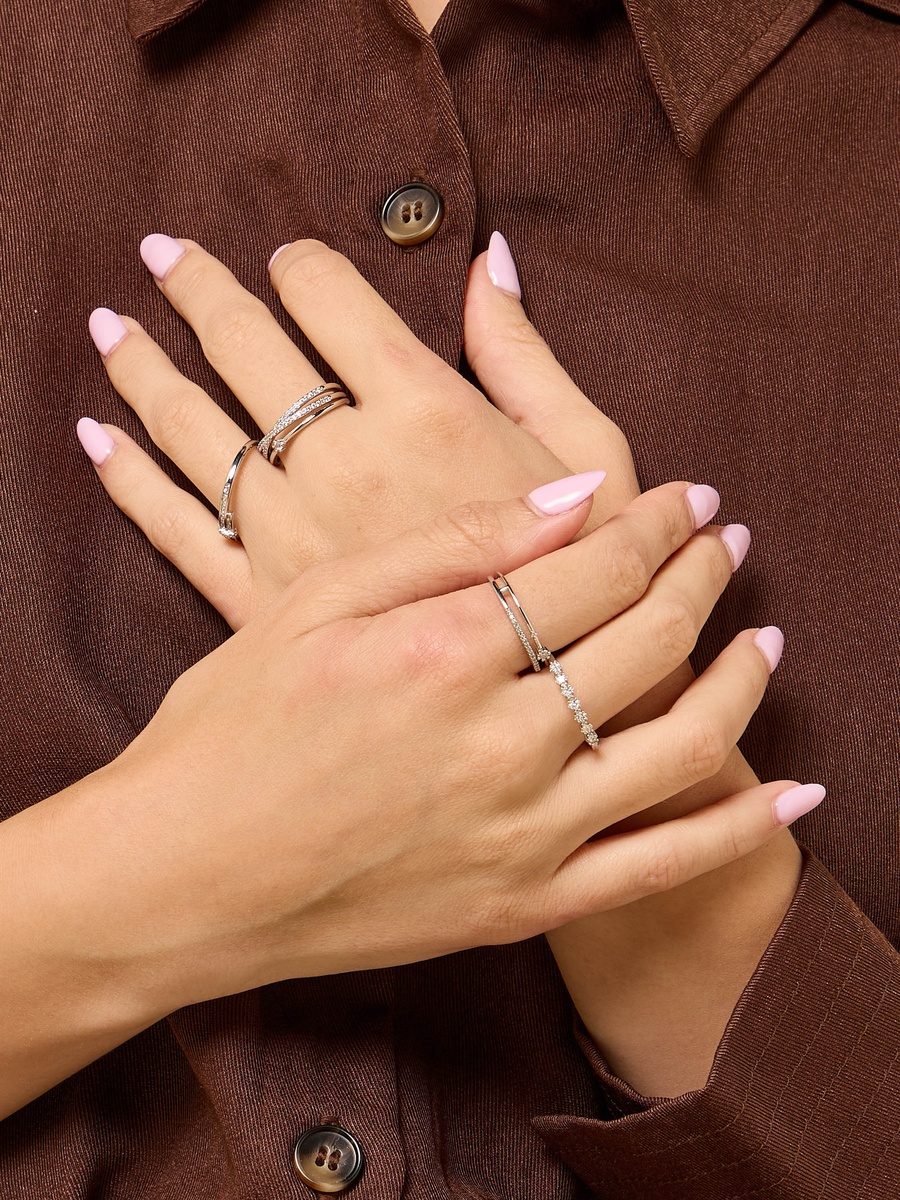 Pack of 4 - Stone Embellished Ring