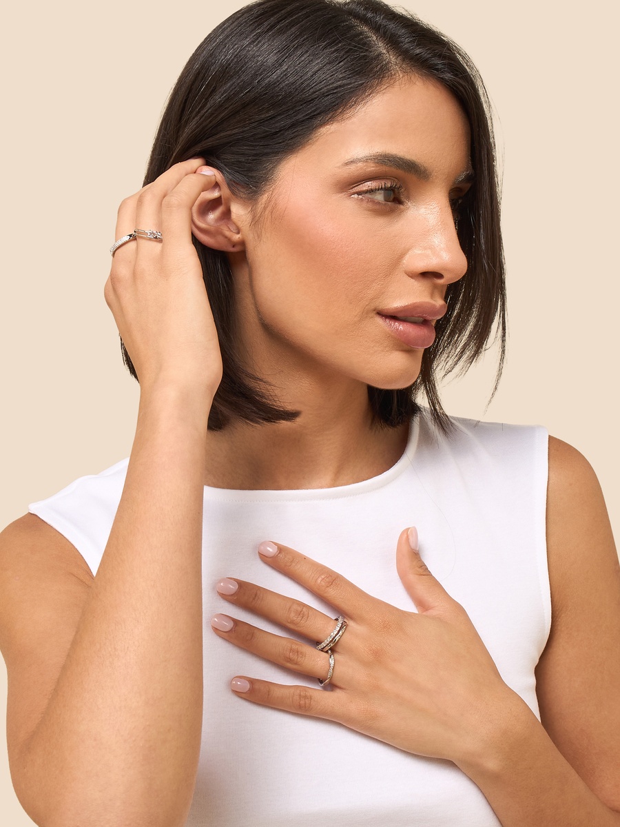 طقم خواتم مزينة 4 قطع