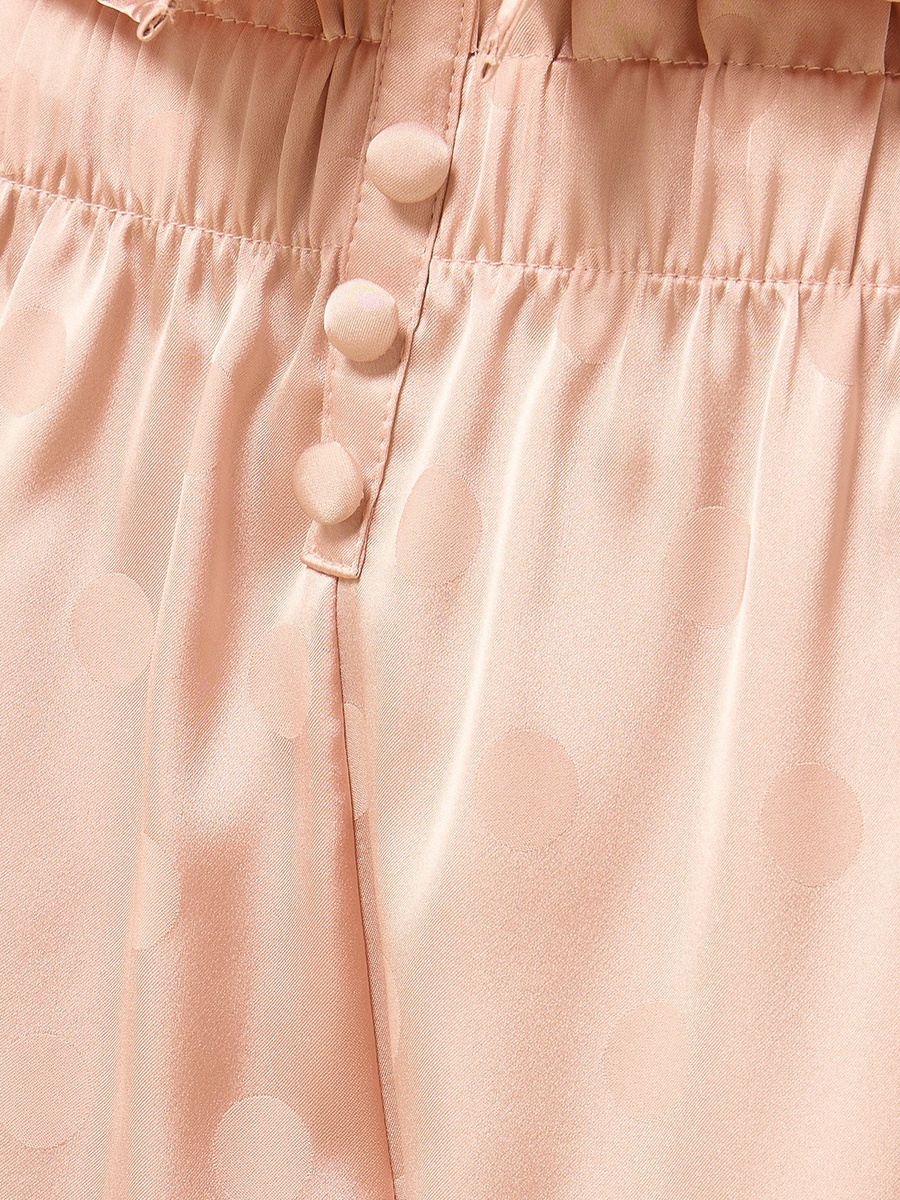 Polka Dot Jacquard Satin Shorts Set