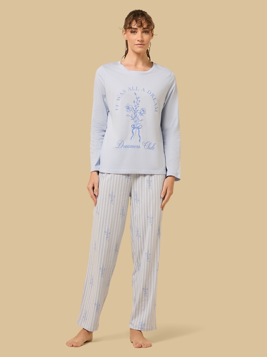 Floral Print Cotton Pyjama Set