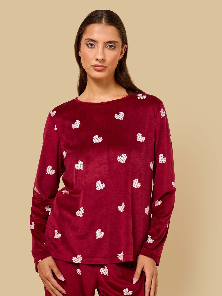 Heart Print Pyjama Set