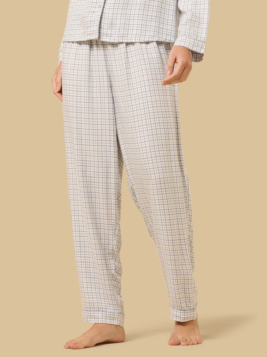 Checked Lurex Viscose Pyjama Set