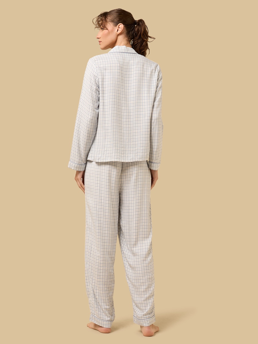 Checked Lurex Viscose Pyjama Set