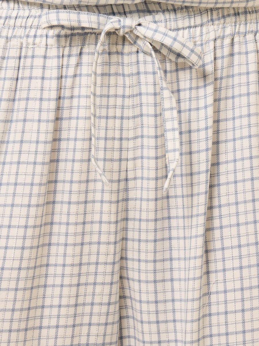 Checked Lurex Viscose Pyjama Set