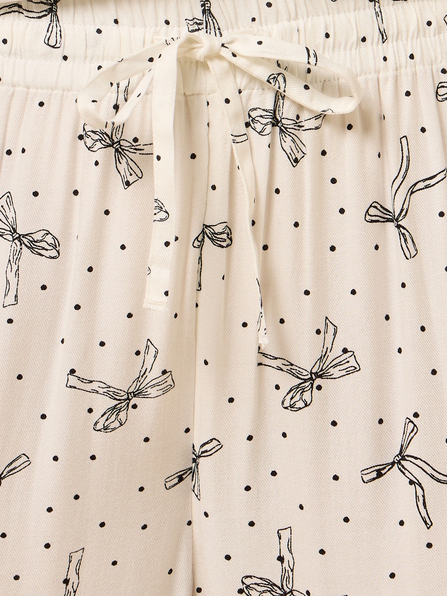 Bow Print Viscose Pyjama Set