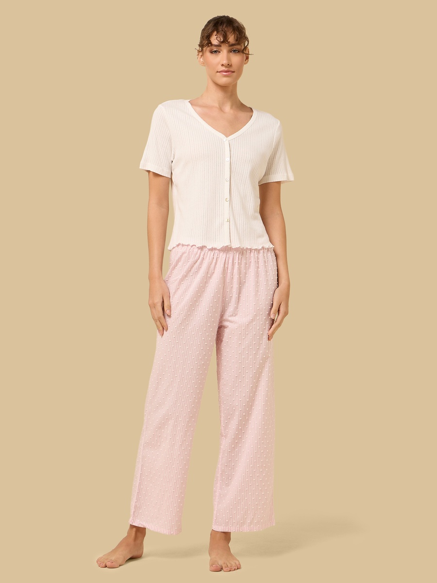 Striped Dobby Cotton Pyjama Set