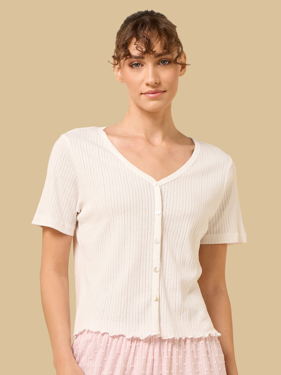 Striped Dobby Cotton Pyjama Set