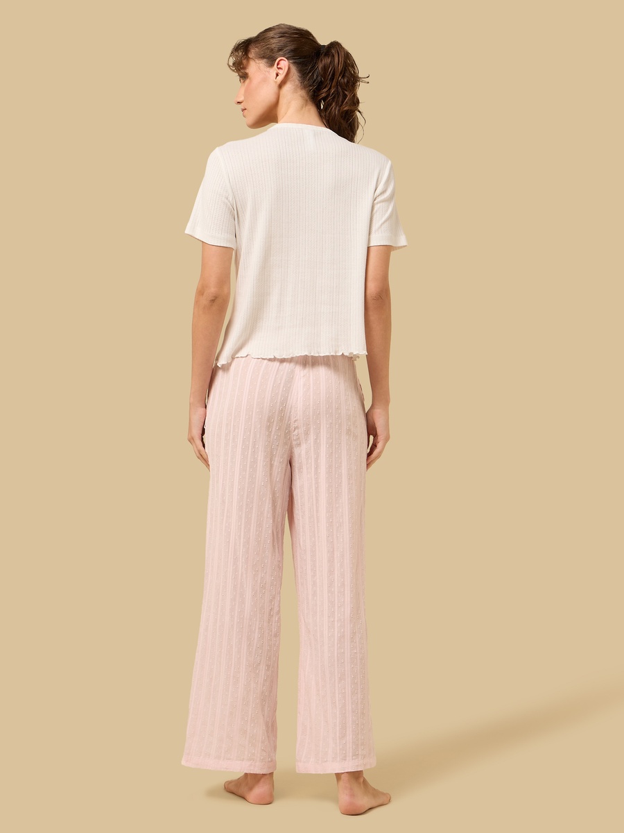 Dobby Pointelle Cotton Pyjama Set