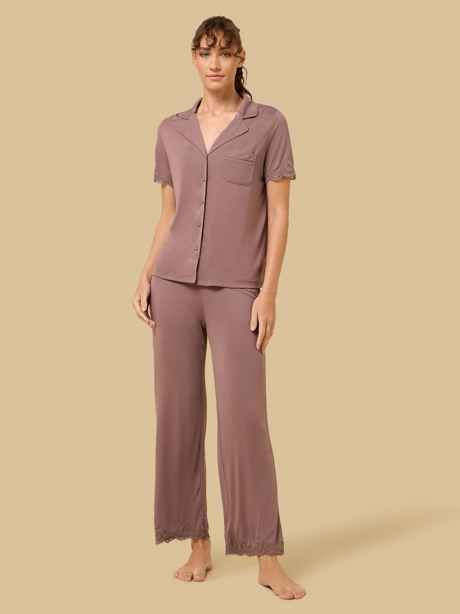 Lace Trim Pyjama Set