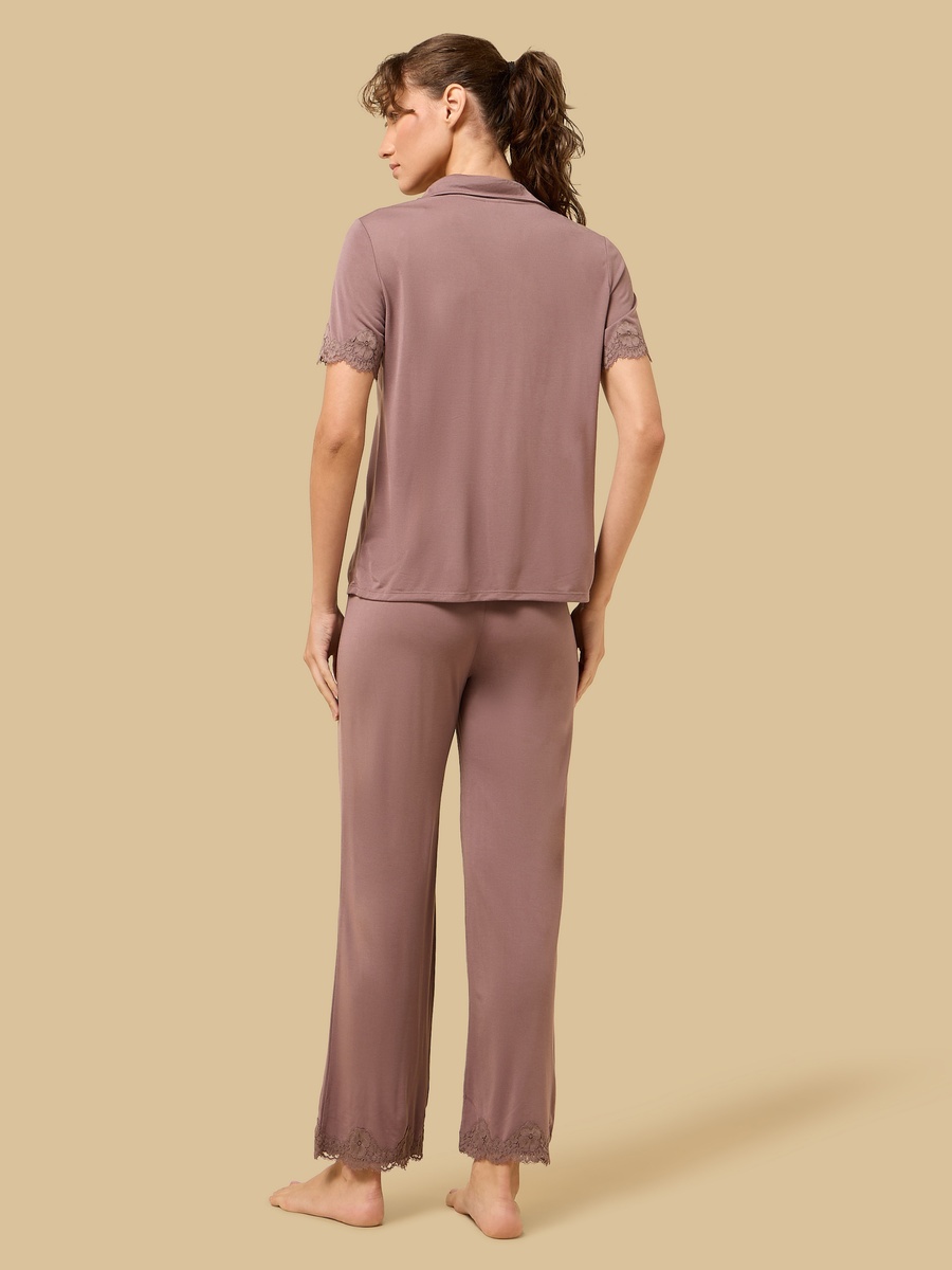 Lace Trim Pyjama Set
