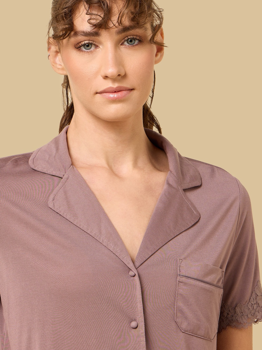 Lace Trim Pyjama Set