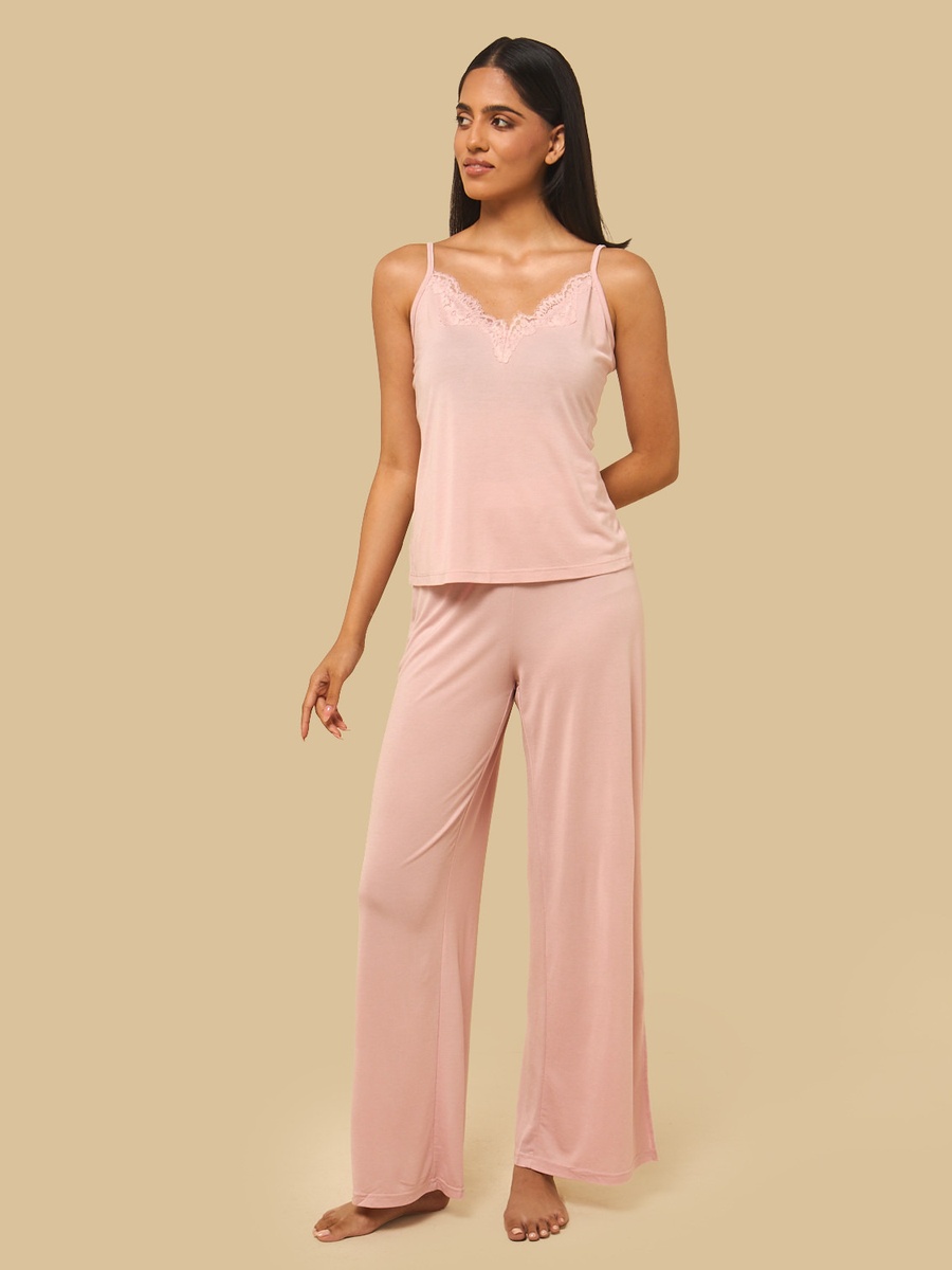 Lace Trim Modal Pyjama Set