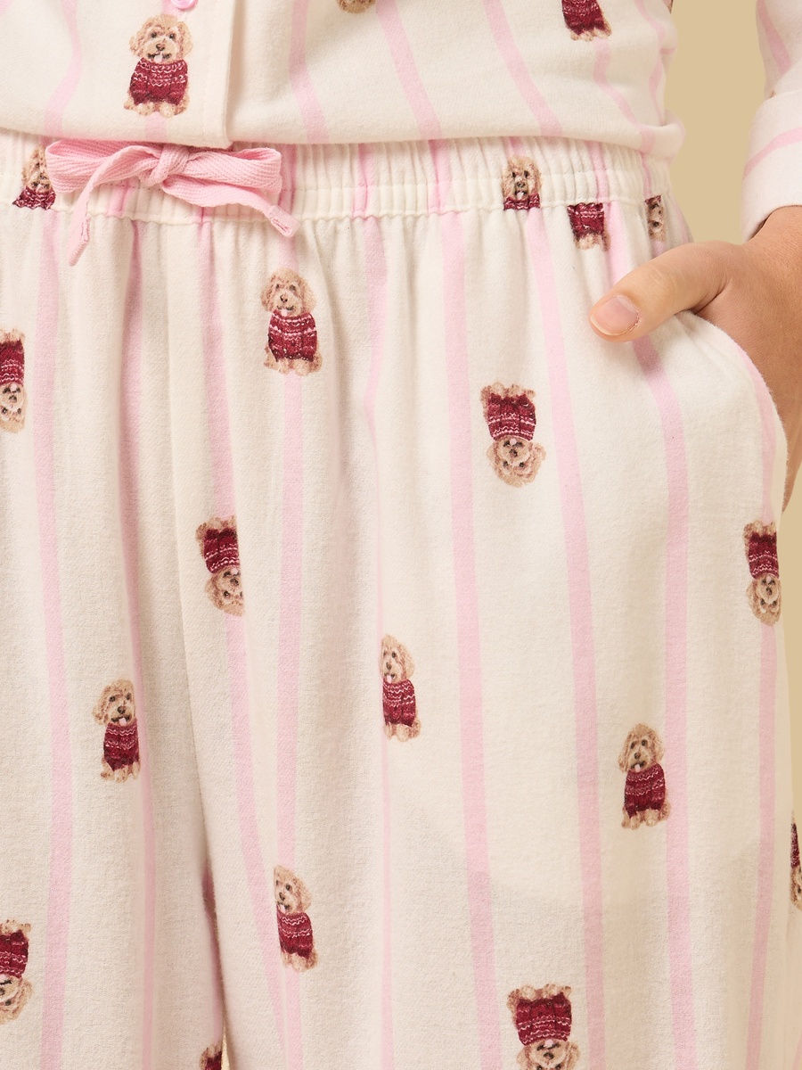 Dog Print Cotton Pyjama Set