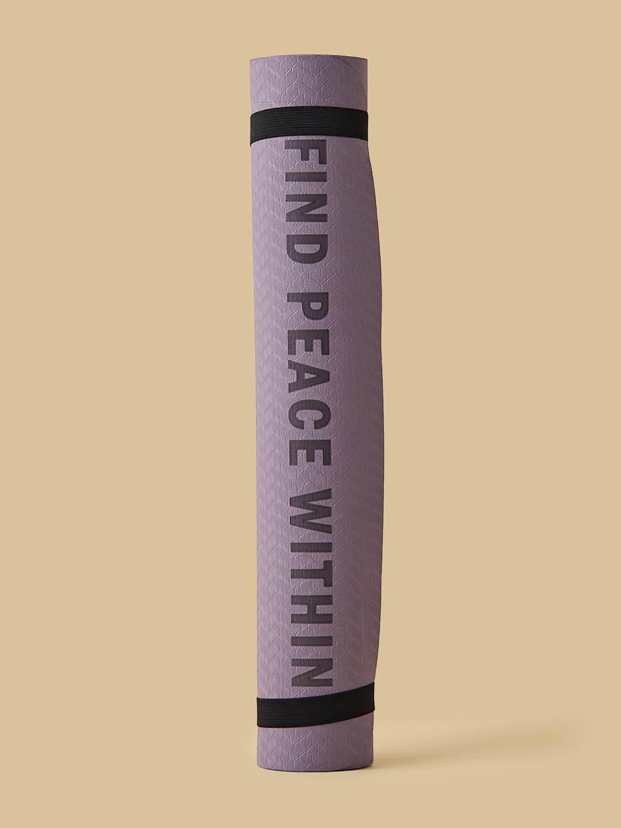 Slogan Print Yoga Mat