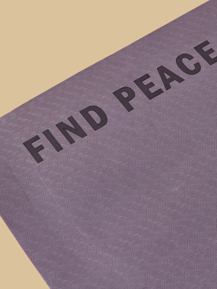Slogan Print Yoga Mat