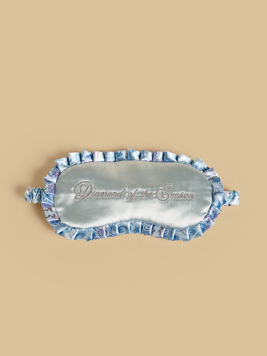 Embroidered Eye Mask with Elastic Strap