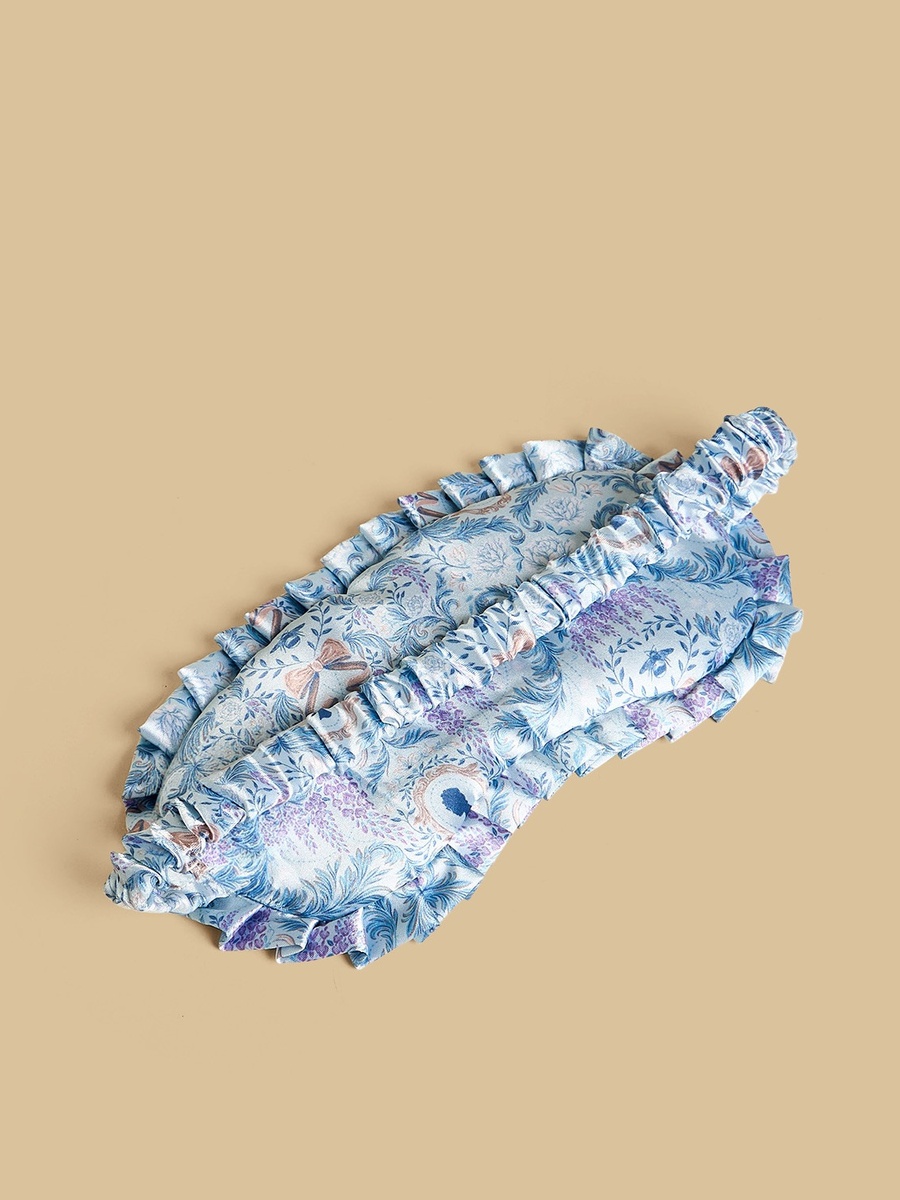 Embroidered Eye Mask with Elastic Strap