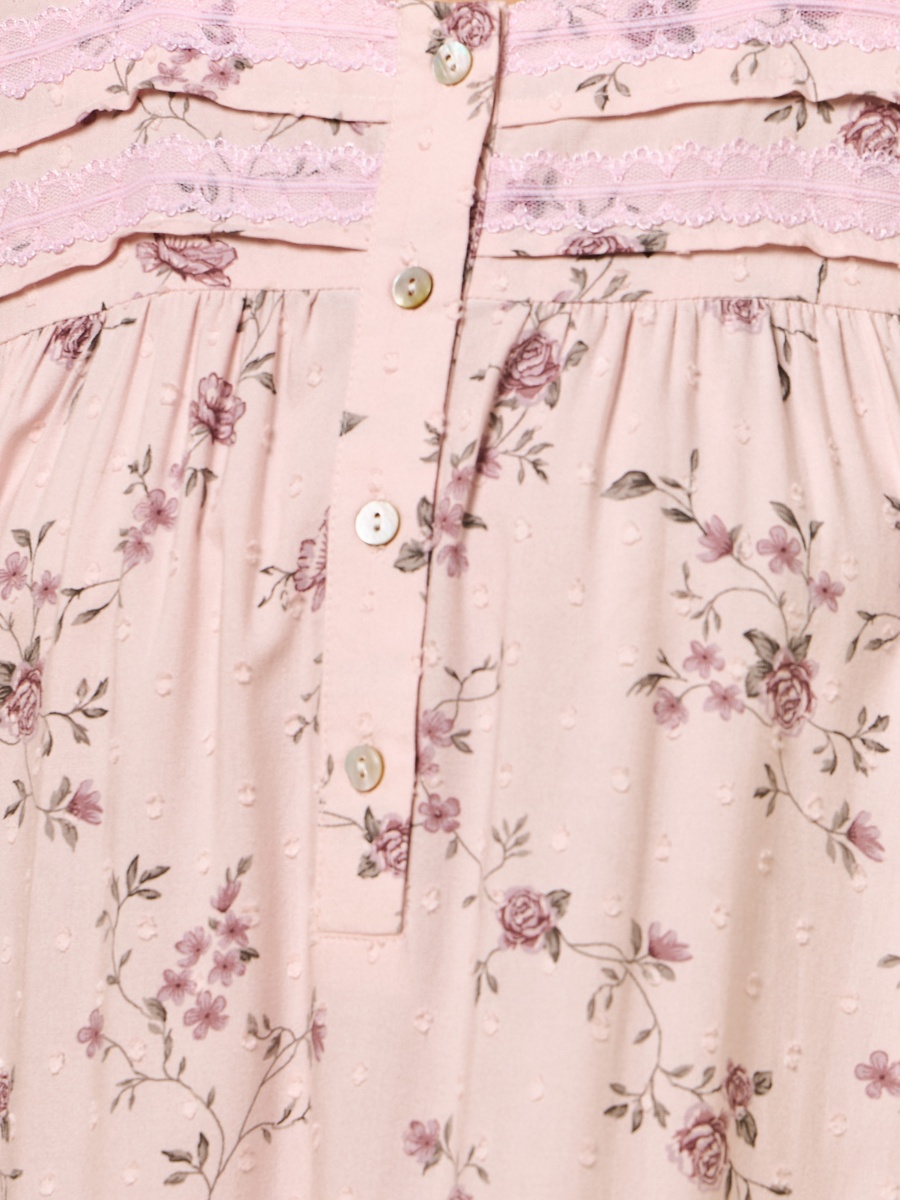 Floral Print Dobby Night Dress