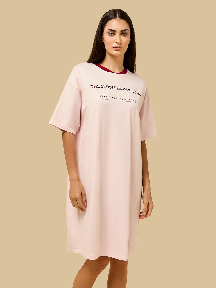 Typographic Print Sleepshirt