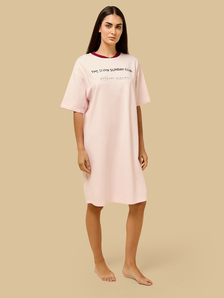 Typographic Print Sleepshirt