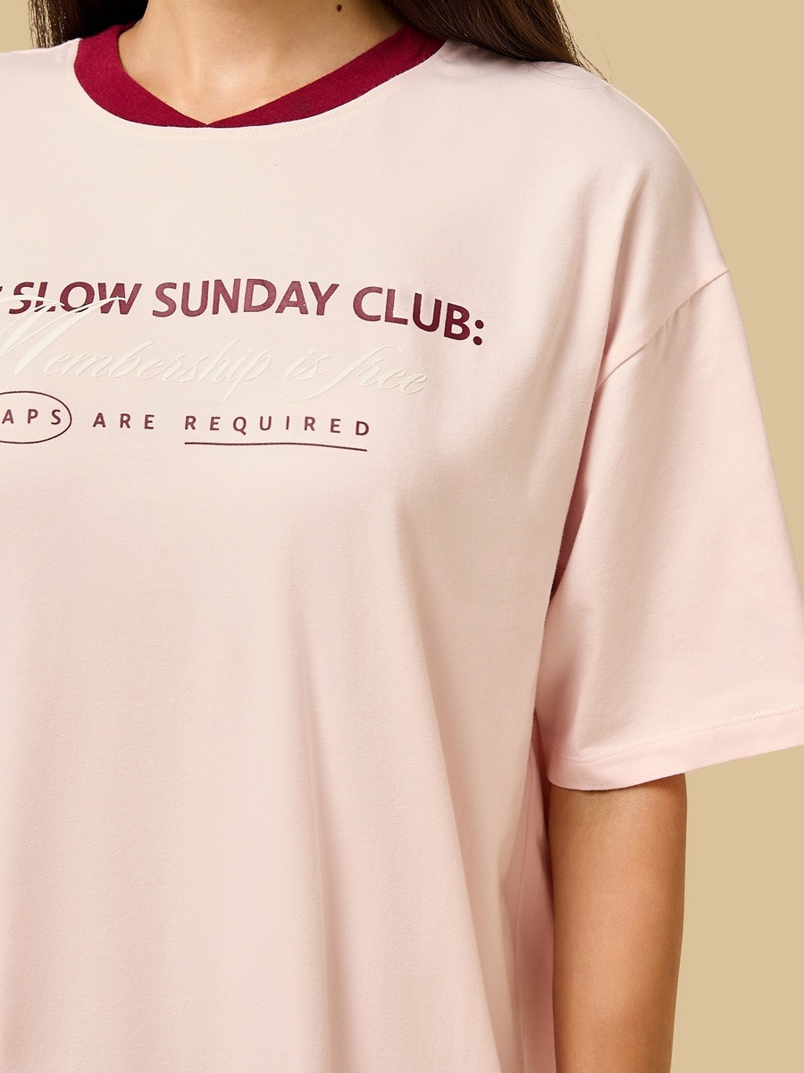 Typographic Print Sleepshirt