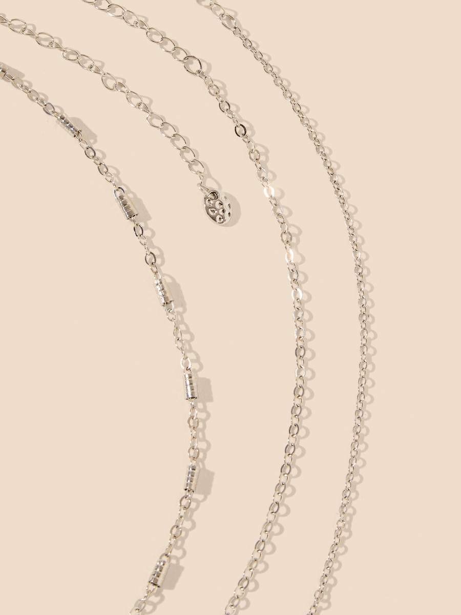 Pack of 3 - Assorted Chain Necklace with Lobster Clasp Closure