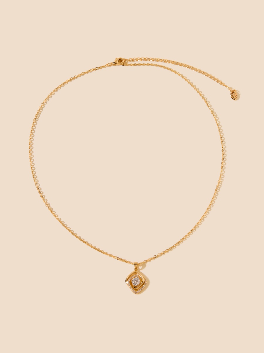 Embellished Pendant Necklace with Lobster Clasp Closure