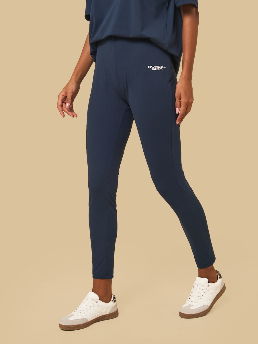 Slogan Print Leggings