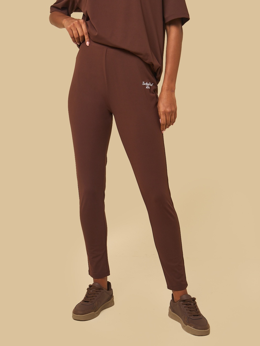 Slogan Print Leggings