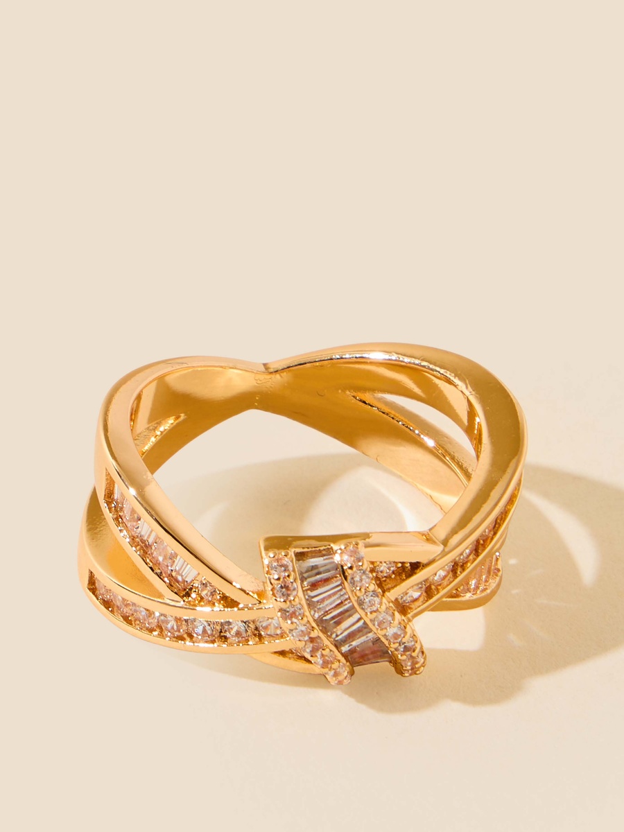 Stone Embellished Cuff Bracelet with Ring