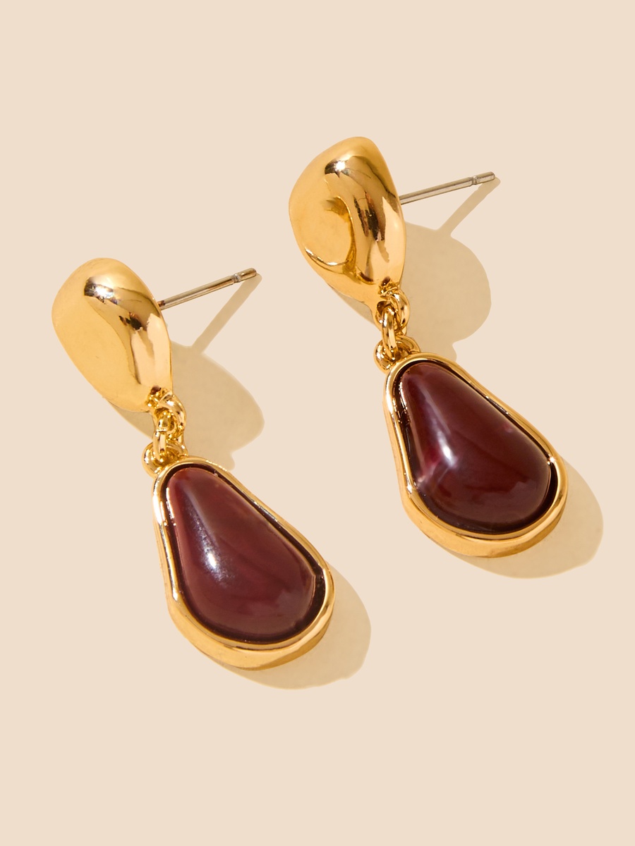 Metallic 4-Piece Earrings and Ring Set