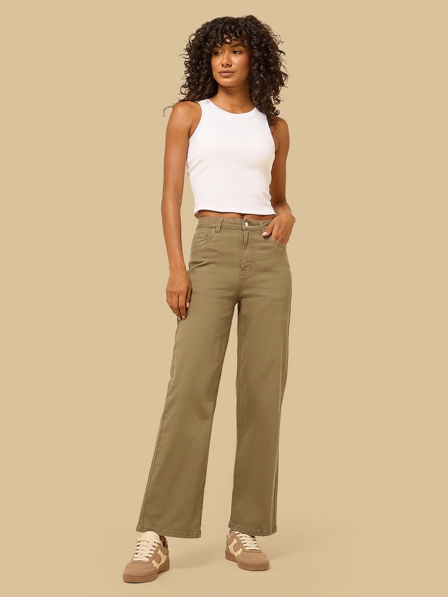 Wide Leg Stretch Jeans
