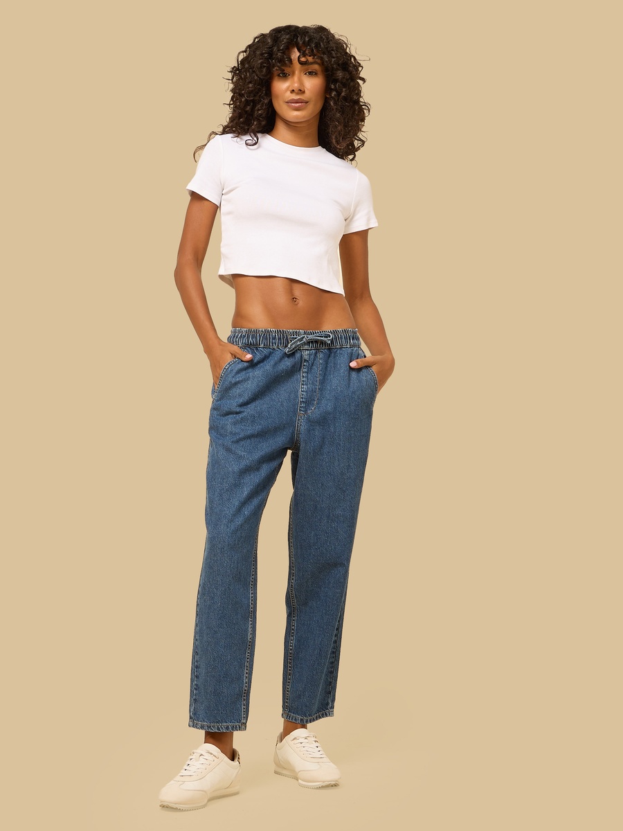 Mid-Rise Slouch Fit Jeans