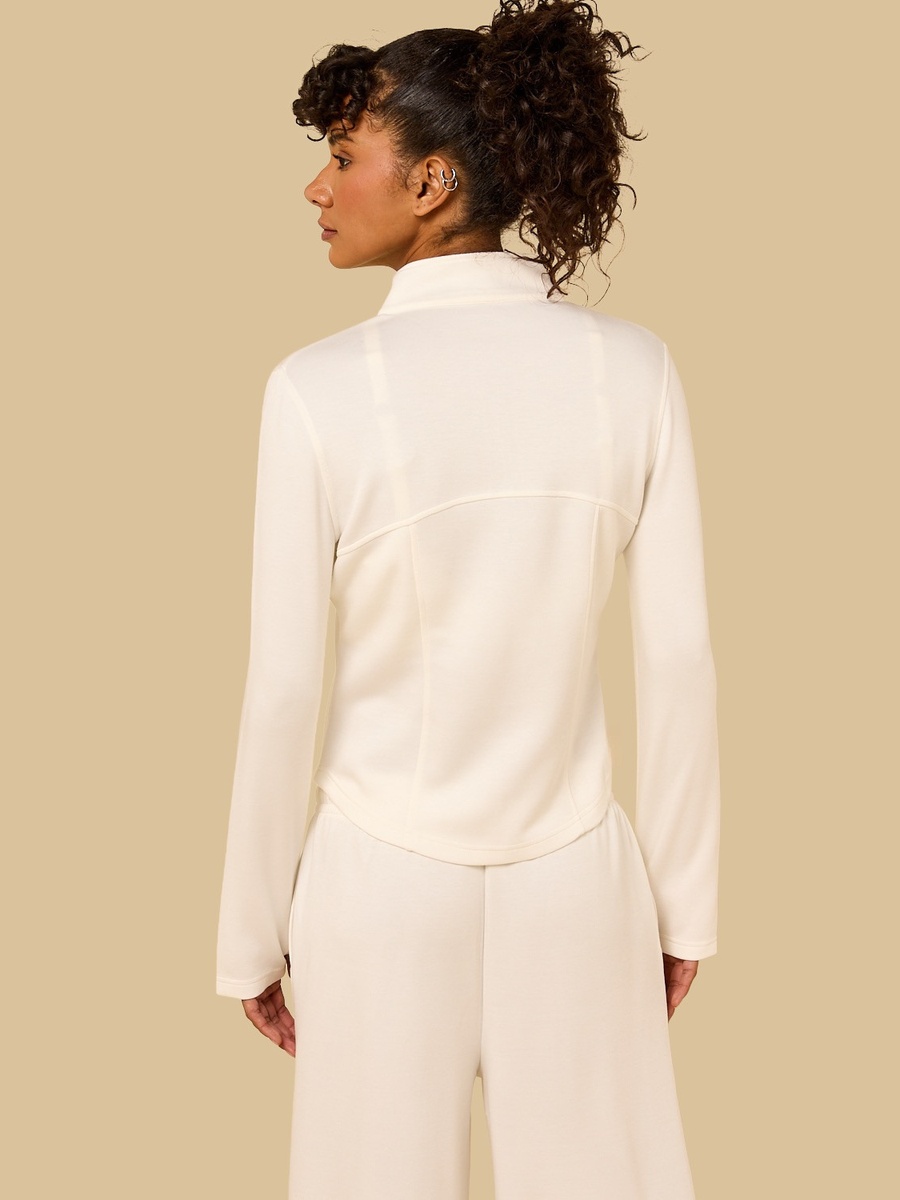 Panelled Fitted Scuba Jacket