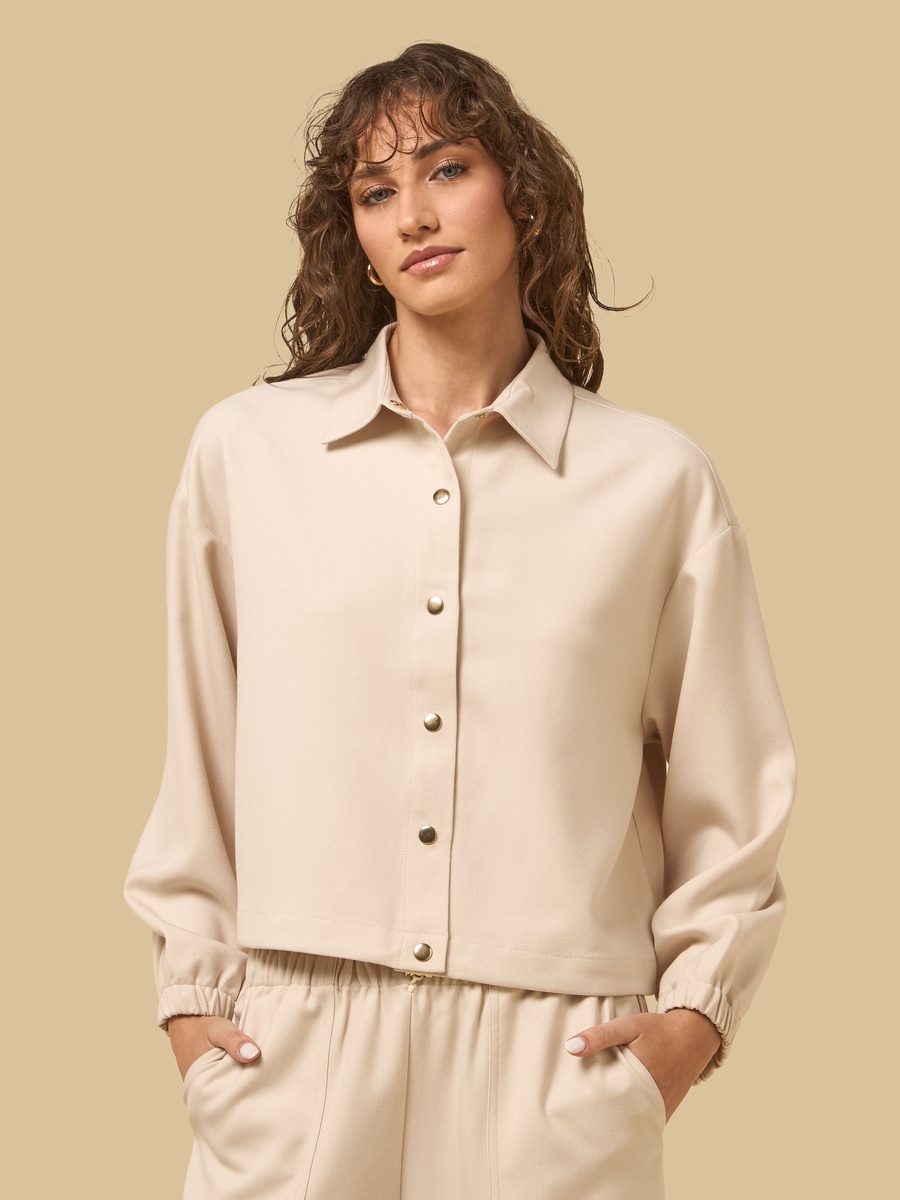 Cropped Bomber Jacket
