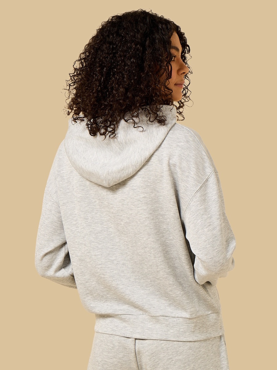 Plain Zip Through Hoodie