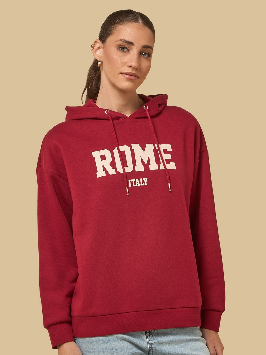 Rome Applique Hooded Sweatshirt