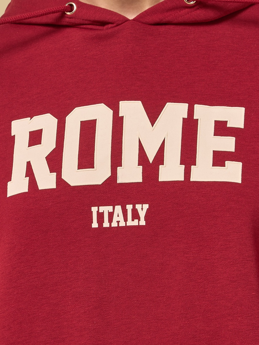 Rome Applique Hooded Sweatshirt
