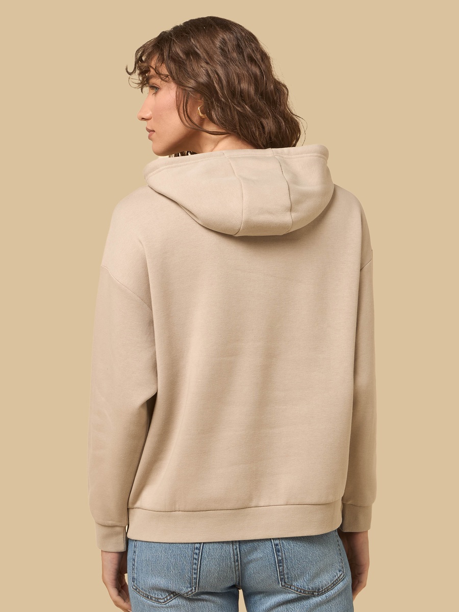 Slogan Print Hooded Sweatshirt