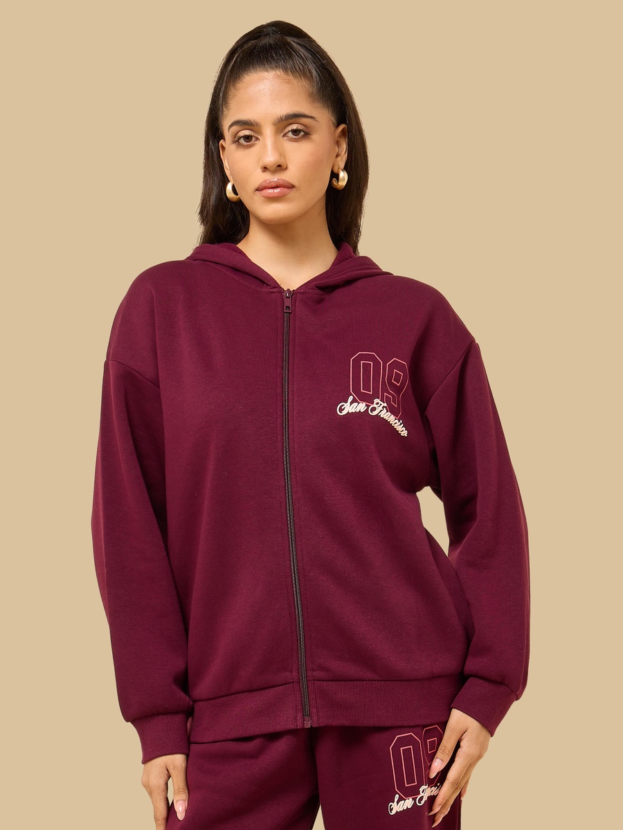 San Francisco Print Zip Through Hoodie