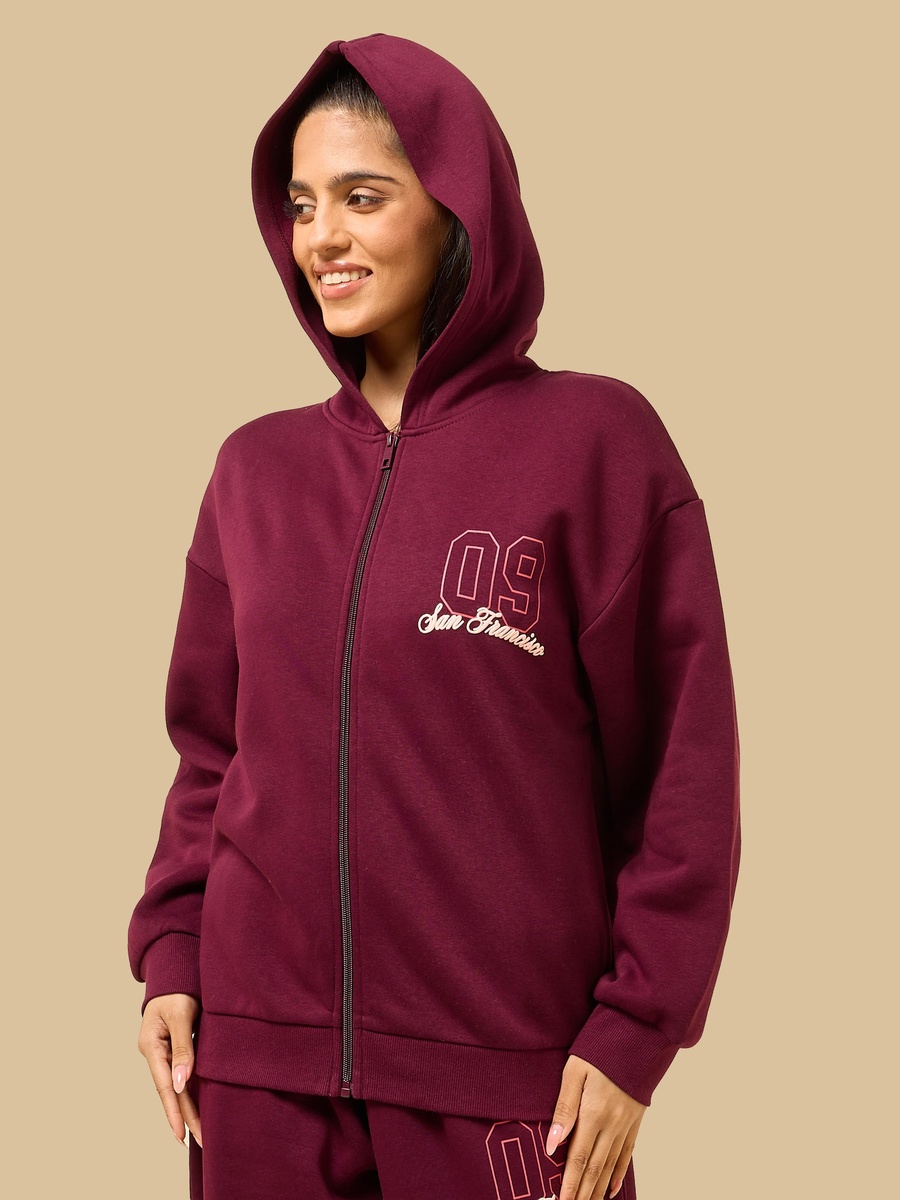 San Francisco Print Zip Through Hoodie