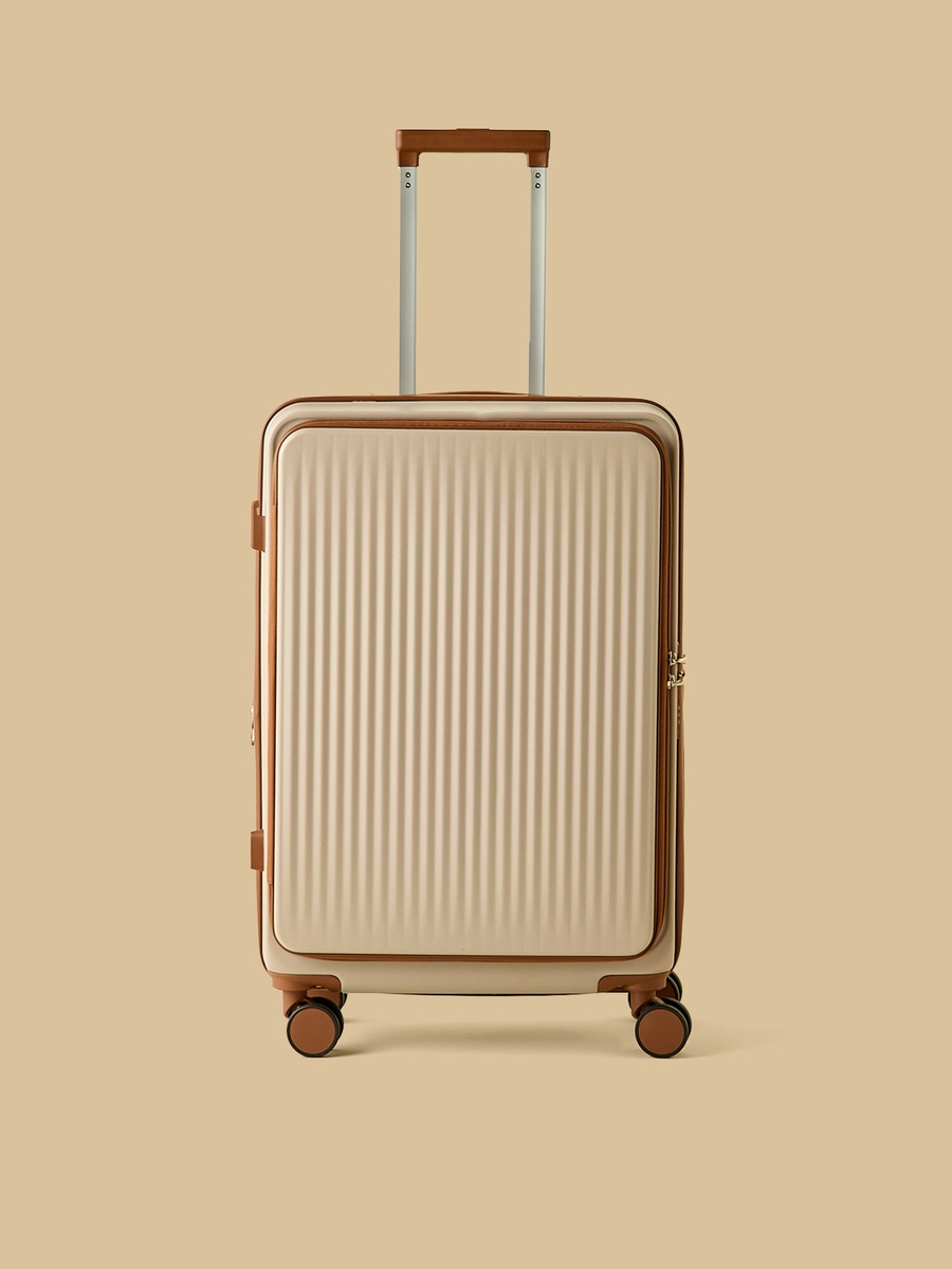 Textured Hardcase Trolley Bag with Retractable Handle